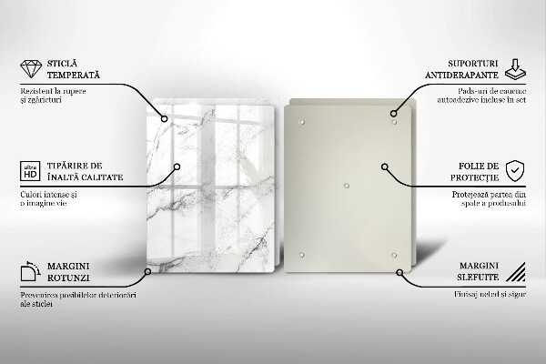 Kuchynská doska veľká zo skla Elegantná textúra mramoru