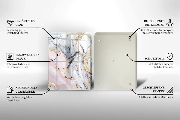 Sklenená doska na krájanie Pastelový mramor