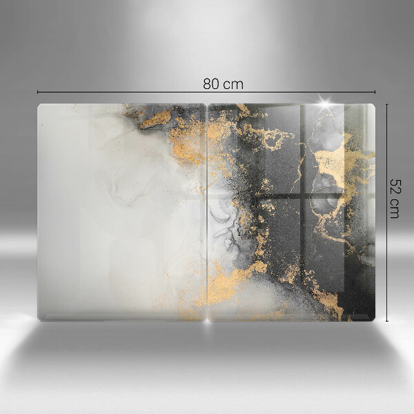 Sklenená doska na krájanie Abstrakcia so zlatom
