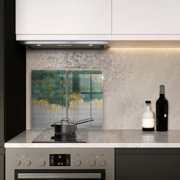 Sklenená doska na krájanie Abstrakcia so zlatom