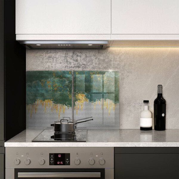 Sklenená doska na krájanie Abstrakcia so zlatom