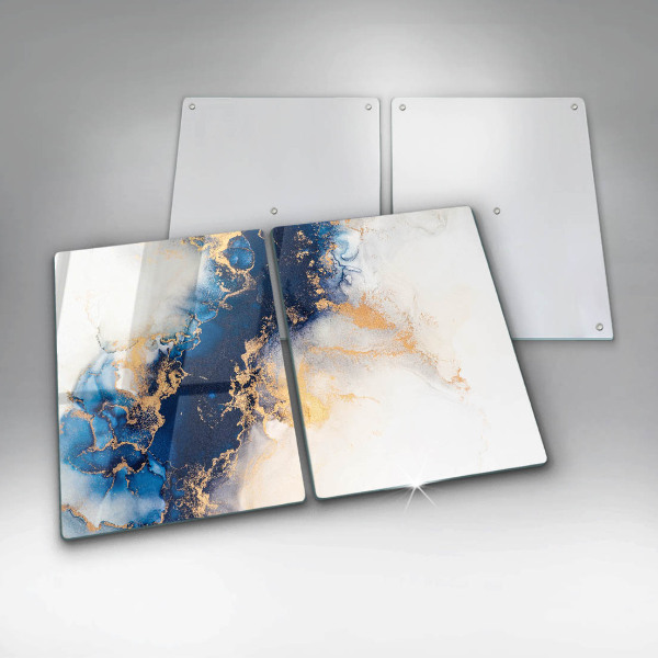 Sklenená doska na krájanie Abstrakcia s modrou