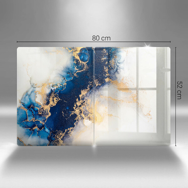 Sklenená doska na krájanie Abstrakcia s modrou