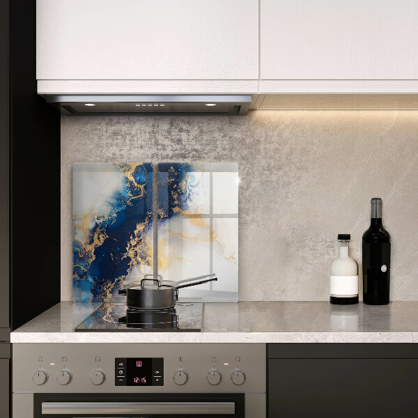 Sklenená doska na krájanie Abstrakcia s modrou