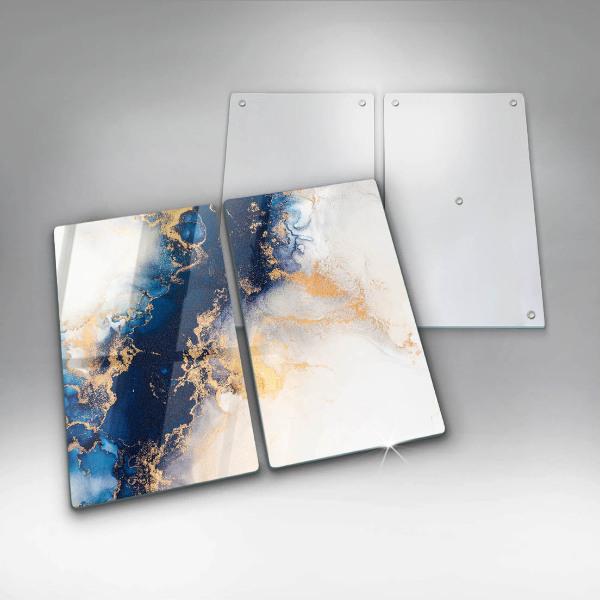 Sklenená doska na krájanie Abstrakcia s modrou