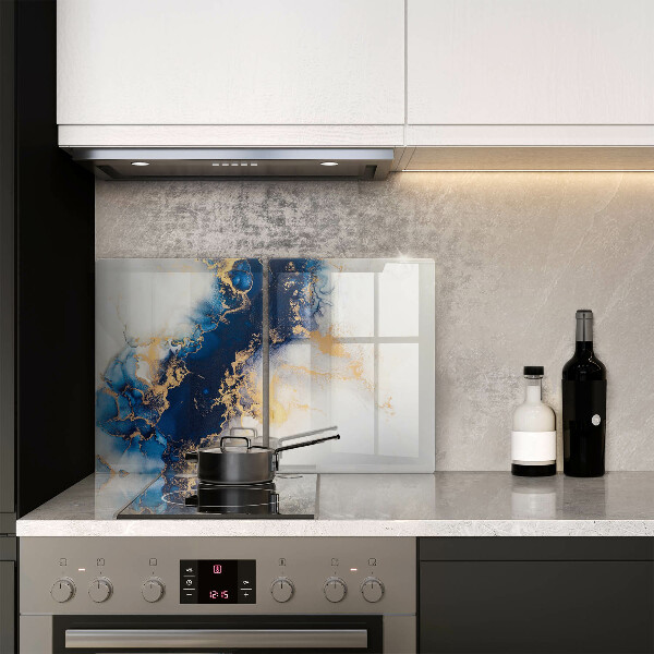 Sklenená doska na krájanie Abstrakcia s modrou