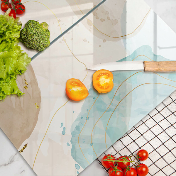 Sklenená doska na krájanie Svetlé boho tvary