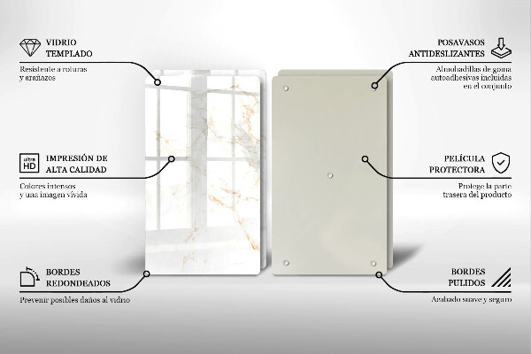 Sklenená doska na krájanie Elegantný mramorový kameň