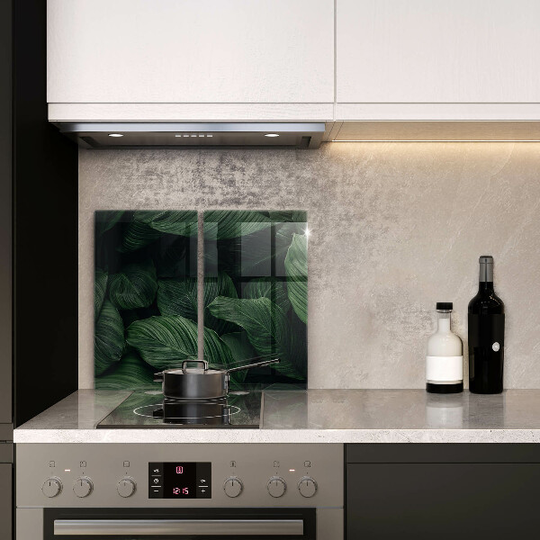 Sklenená doska na krájanie Tmavé listy