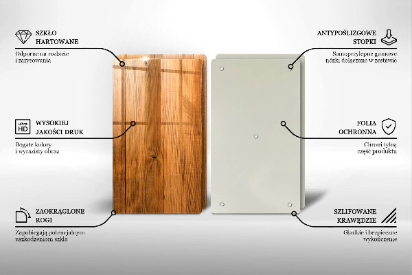 Kuchynská doska veľká zo skla Drevené dosky