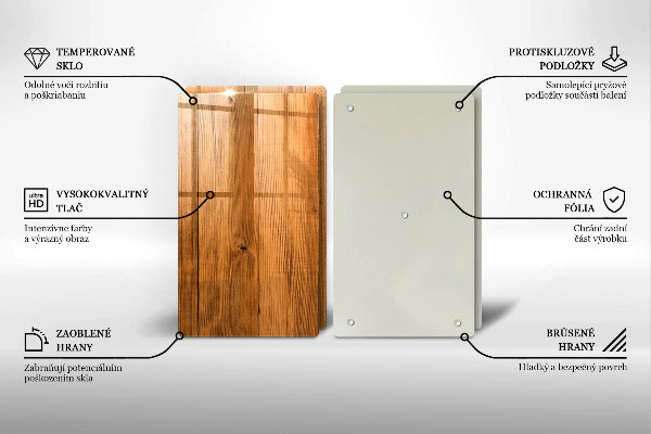 Kuchynská doska veľká zo skla Drevené dosky