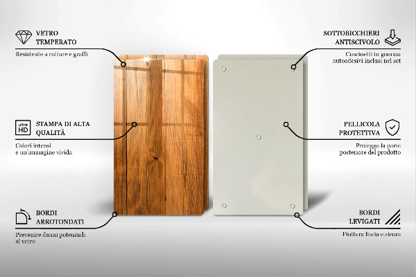 Kuchynská doska veľká zo skla Drevené dosky