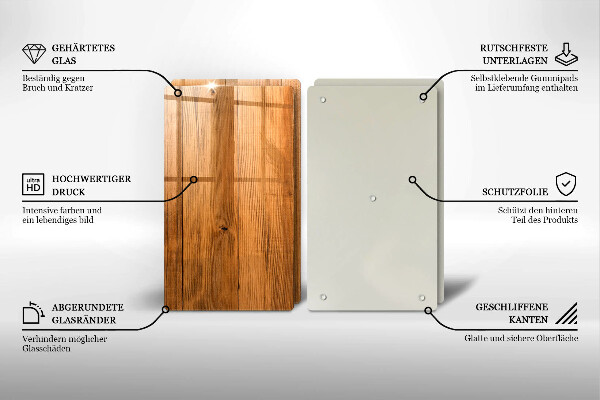 Kuchynská doska veľká zo skla Drevené dosky