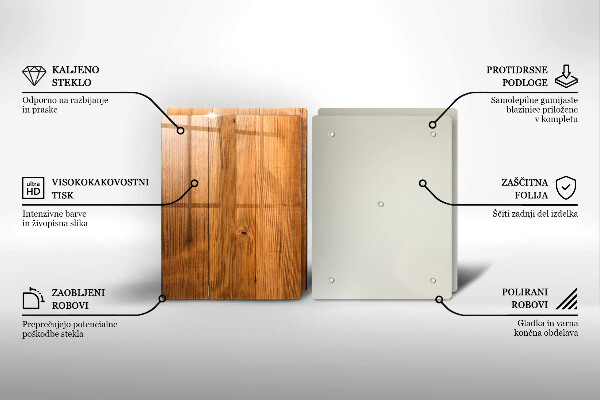 Kuchynská doska veľká zo skla Drevené dosky