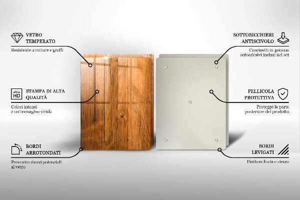Kuchynská doska veľká zo skla Drevené dosky