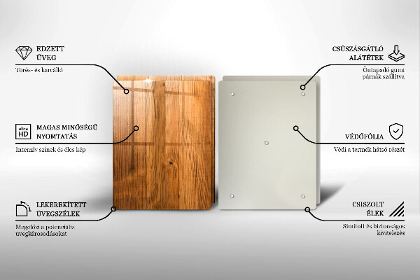 Kuchynská doska veľká zo skla Drevené dosky