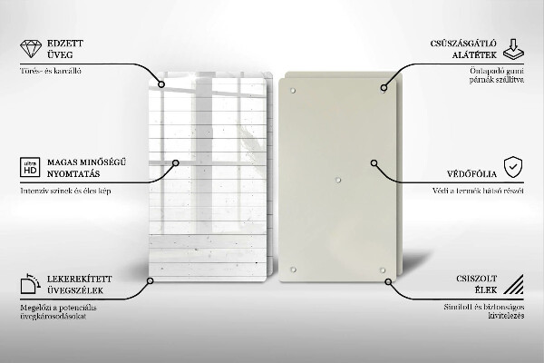 Kuchynská doska veľká zo skla Moderné svetlé dosky