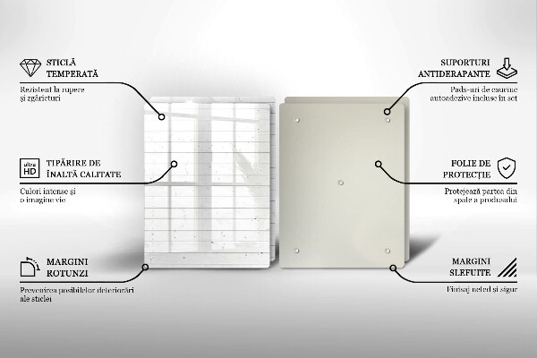 Kuchynská doska veľká zo skla Moderné svetlé dosky