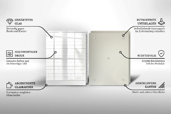 Kuchynská doska veľká zo skla Moderné svetlé dosky