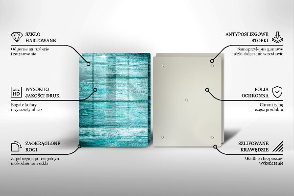 Kuchynská doska veľká zo skla Vintage drevené dosky