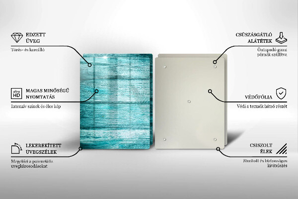 Kuchynská doska veľká zo skla Vintage drevené dosky