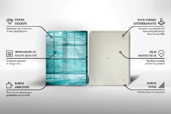 Kuchynská doska veľká zo skla Vintage drevené dosky