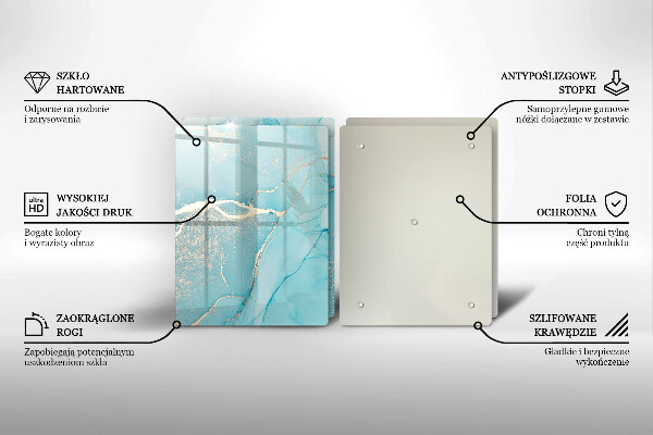 Kuchynská doska veľká zo skla Kamenná abstrakcia