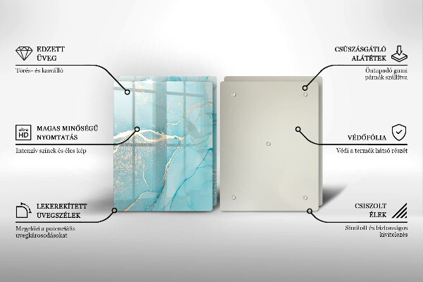 Kuchynská doska veľká zo skla Kamenná abstrakcia