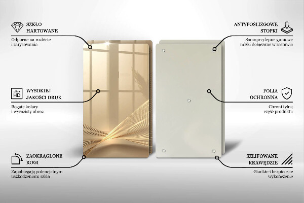 Kuchynská doska veľká zo skla Moderná abstrakcia