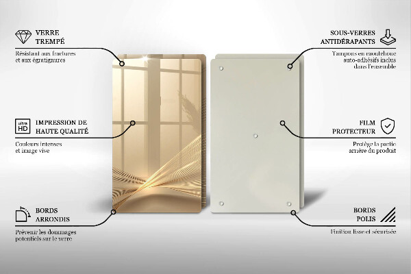 Kuchynská doska veľká zo skla Moderná abstrakcia