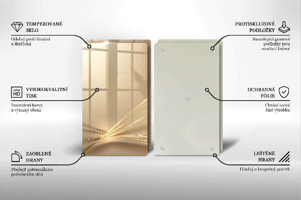 Kuchynská doska veľká zo skla Moderná abstrakcia