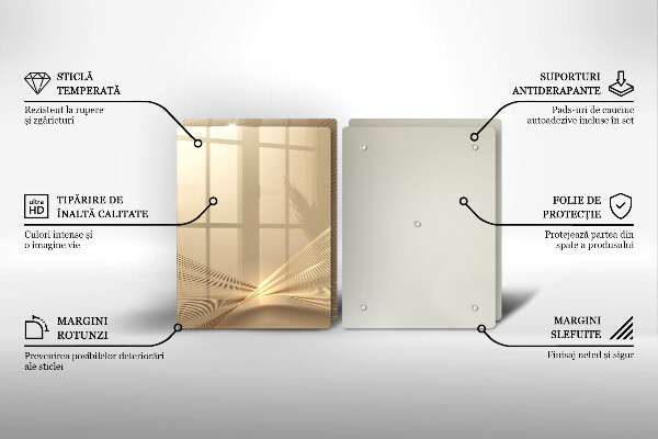 Kuchynská doska veľká zo skla Moderná abstrakcia