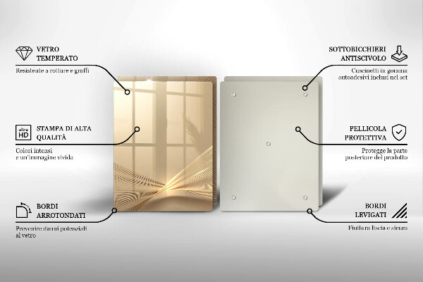 Kuchynská doska veľká zo skla Moderná abstrakcia
