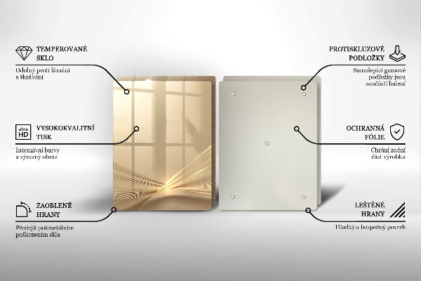 Kuchynská doska veľká zo skla Moderná abstrakcia