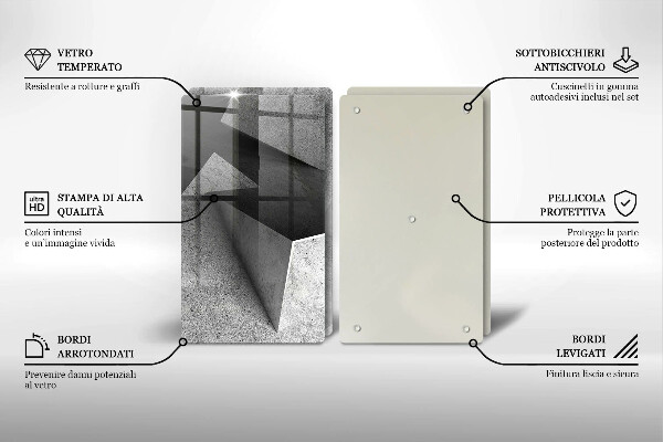 Kuchynská doska veľká zo skla Konkrétna abstrakcia