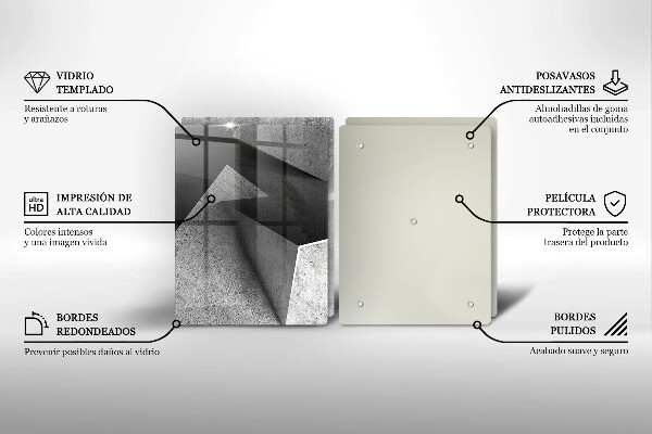 Kuchynská doska veľká zo skla Konkrétna abstrakcia