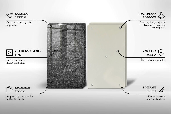 Kuchynská doska veľká zo skla Textúra kameňa