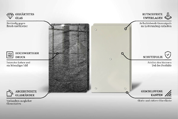 Kuchynská doska veľká zo skla Textúra kameňa