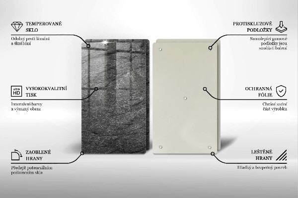 Kuchynská doska veľká zo skla Textúra kameňa