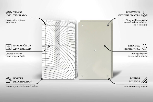 Kuchynská doska veľká zo skla Vzor moderných línií