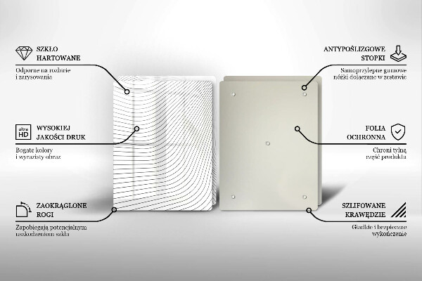 Kuchynská doska veľká zo skla Vzor moderných línií