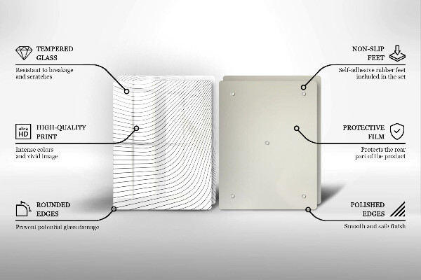 Kuchynská doska veľká zo skla Vzor moderných línií