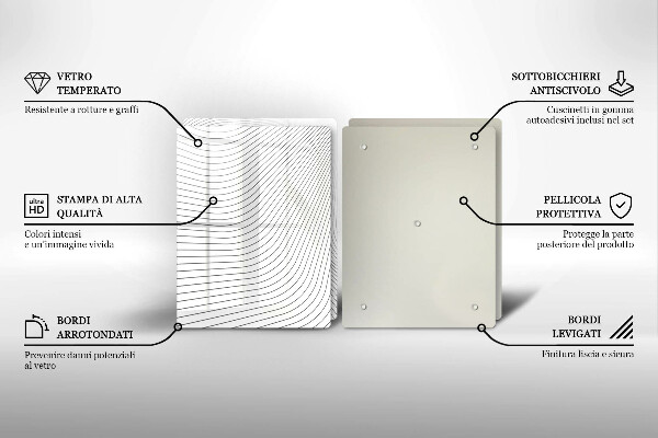 Kuchynská doska veľká zo skla Vzor moderných línií