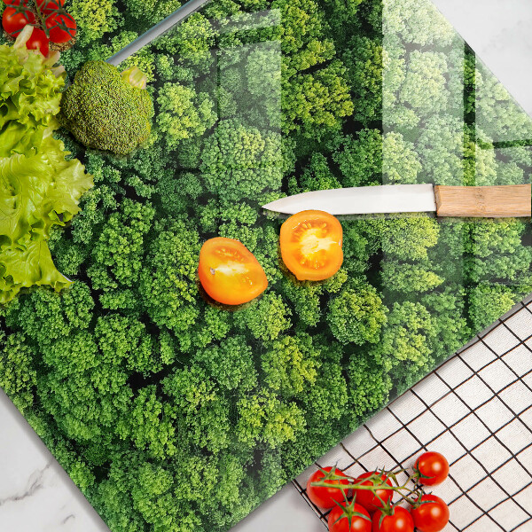 Kuchynská doska veľká zo skla Prírodná machová rastlina