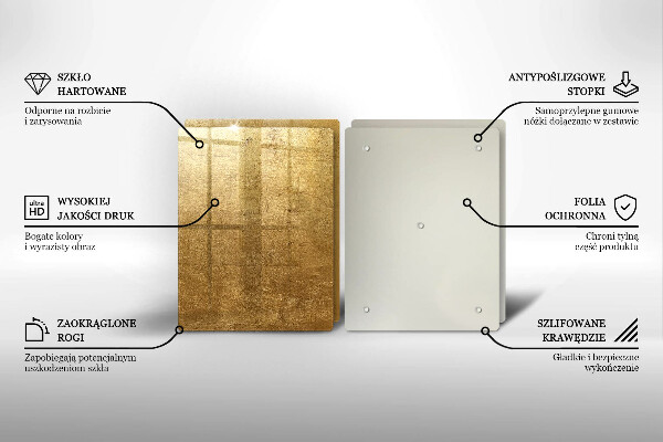 Kuchynská doska veľká zo skla Zlatá textúra pozadia