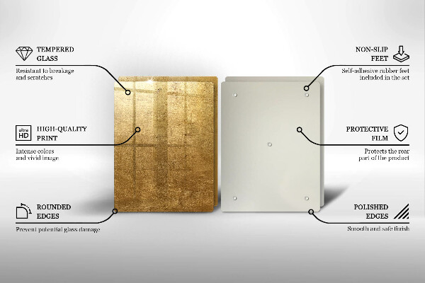 Kuchynská doska veľká zo skla Zlatá textúra pozadia