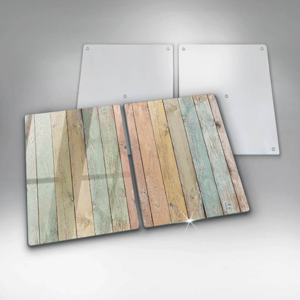 Kuchynská doska veľká zo skla Farebné vintage dosky