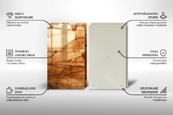 Kuchynská doska veľká zo skla Textúra drevenej dosky