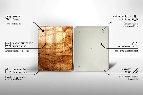 Kuchynská doska veľká zo skla Textúra drevenej dosky