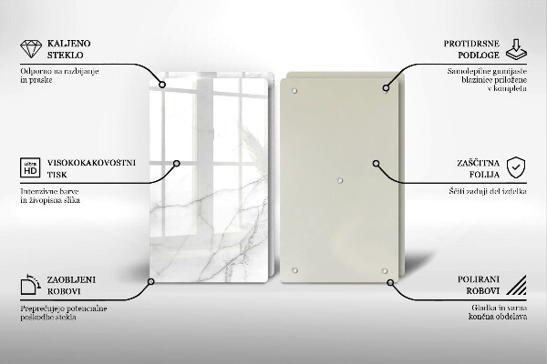 Kuchynská doska veľká zo skla Mramorové kamenné pozadie